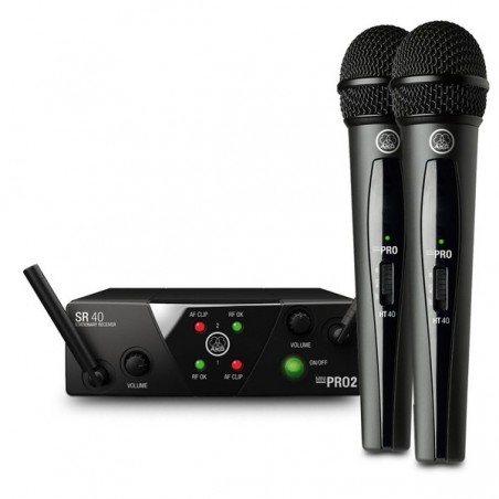 AKG WMS40 DUAL VOCAL DOPPIO RADIOMICROFONO PALMARE