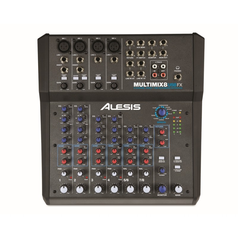 ALESIS MULTIMIX8USBFX MIXER 8 canali con effetto e usb ALESIS MULTIMIX8USBFX MIXER 8 canali con effetto e usb