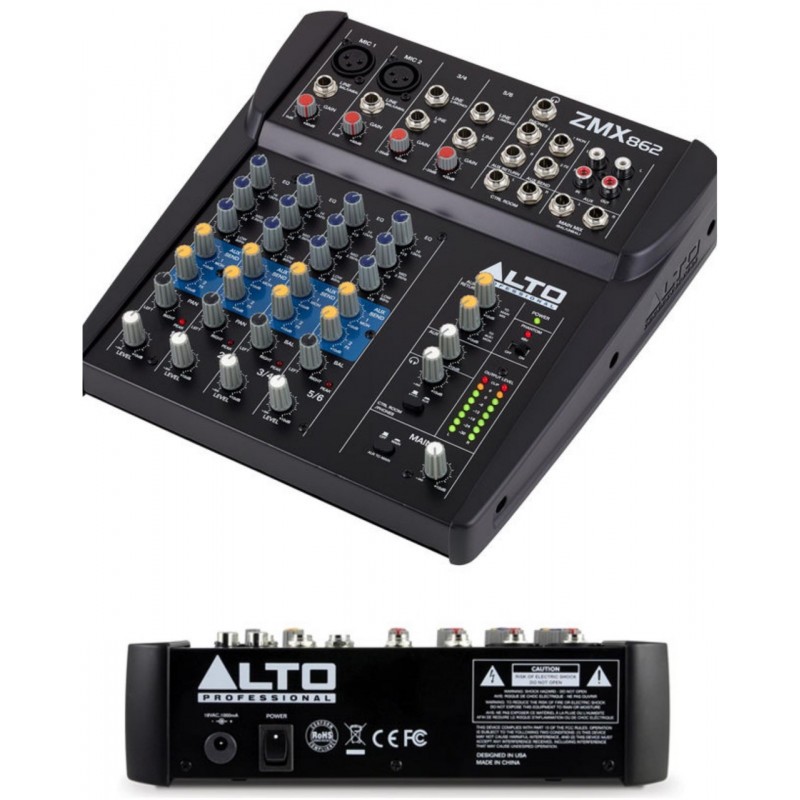 ALTO ZEPHYR ZMX862FX MIXER CON EFFETTI ALTO ZEPHYR ZMX862FX MIXER CON EFFETTI