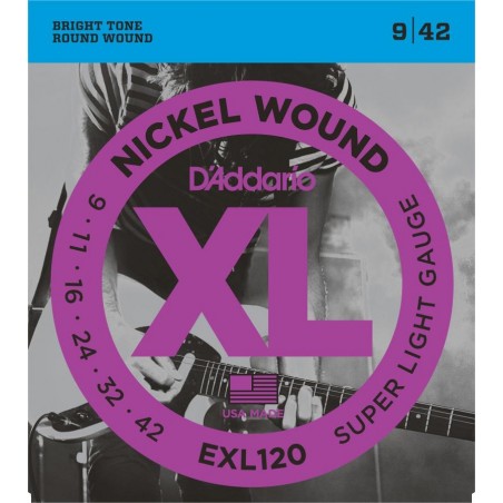 D\'ADDARIO EXL120 CORDE CHITARRA ELETTRICA 009-042