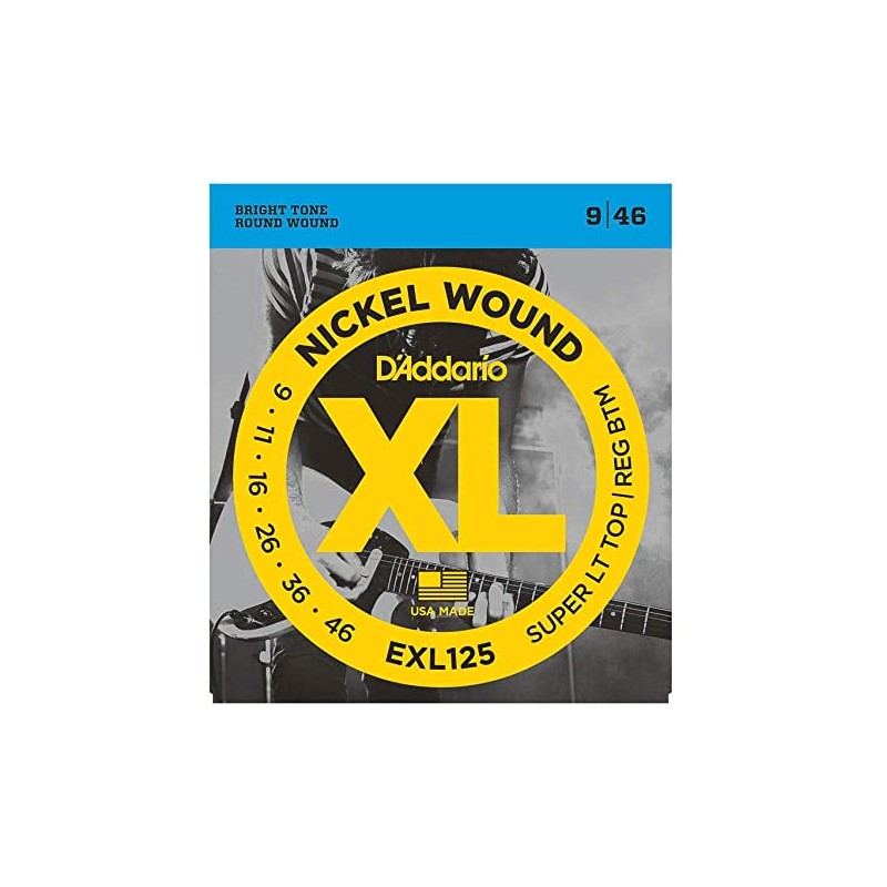 D\'ADDARIO EXL125 MUTA DI CORDE PER CHITARRA ELETTRICA NICKEL WOUND - 09/046