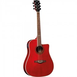 EKO NXT D100 CW ACUSTICA ELETTRIFICATA SEE THROUGH RED