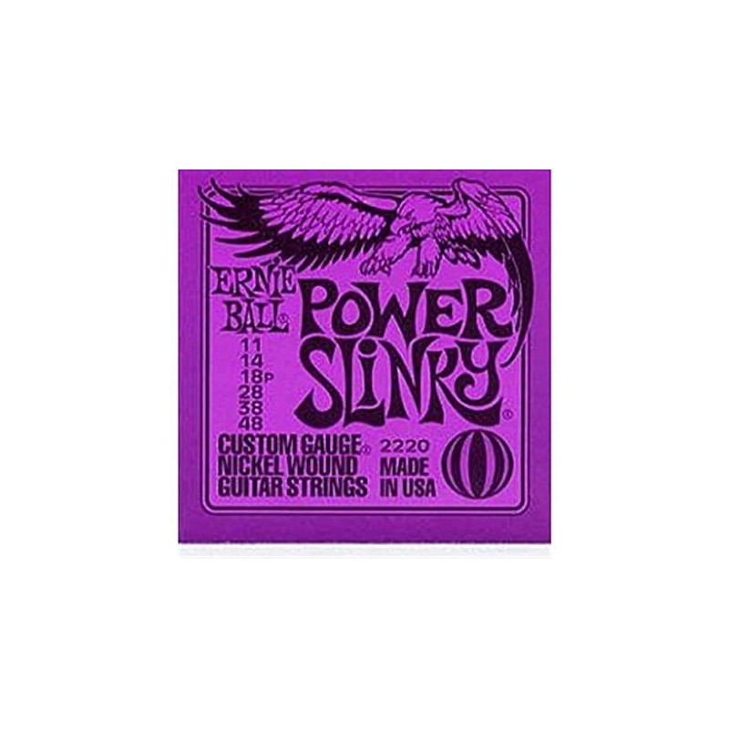 ERNIE BALL 2220 POWER SLINKY MUTA DI CORDE PER CHITARRA ELETTRICA NICKEL WOUND 011/048 ERNIE BALL 2220 POWER SLINKY MUTA DI CORDE PER CHITARRA ELETTRICA NICKEL WOUND 011/048