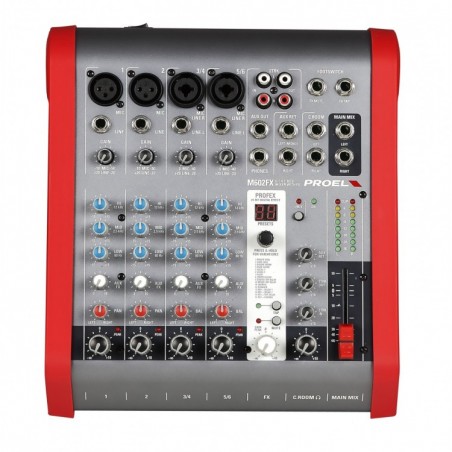 PROEL MIXER M602FX MIXER 6 CANALI CON EFFETTI