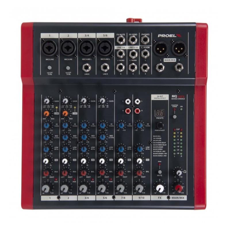 PROEL MQ10FX MIXER 10 CANALI CON EFFETTI DIGITALI