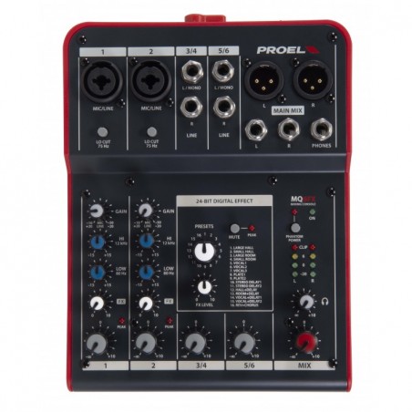 PROEL MQ6FX MIXER 6 CANALI CON EFFETTI DIGITALI