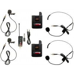 AUDIODESIGN PMU USB 2.2 RADIOMICROFONO 2 ARCHETTO+ 2 LAVALIER FUNZIONA ANCHE X PC