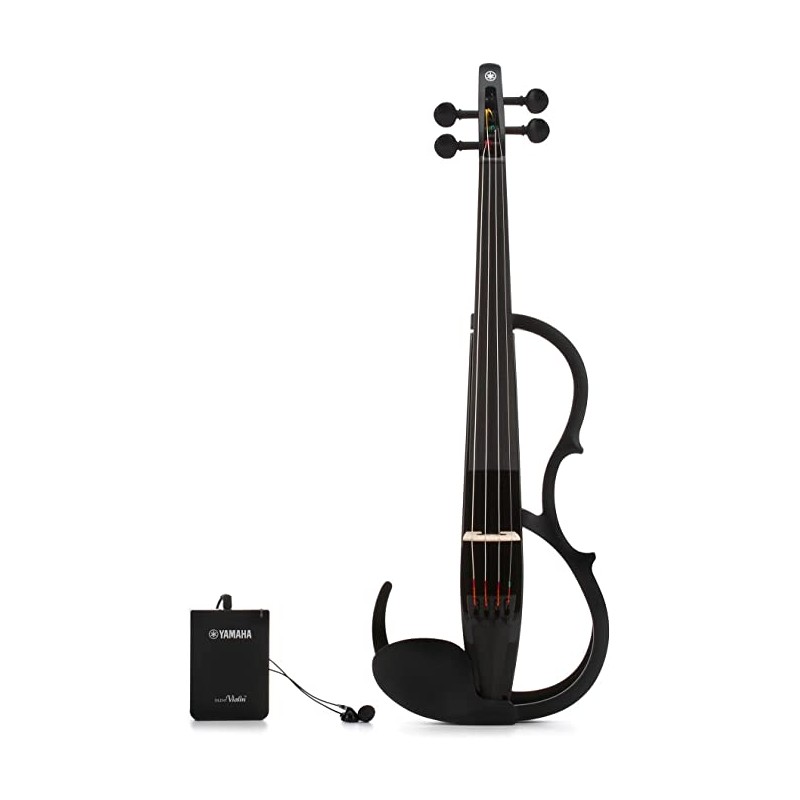 Violino Elettrico 4/4 Yinfente, Forma Chitarra, Colore Naturale, Custodia Rigida Inclusa