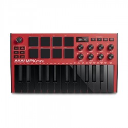 AKAI MPK MINI MK3 RED CONTROLLER