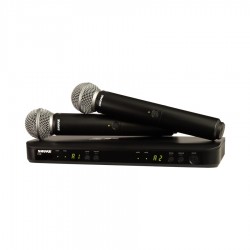 SHURE BLX288E/SM58 DOPPIO RADIOMICOROFNO PALMARE UHF