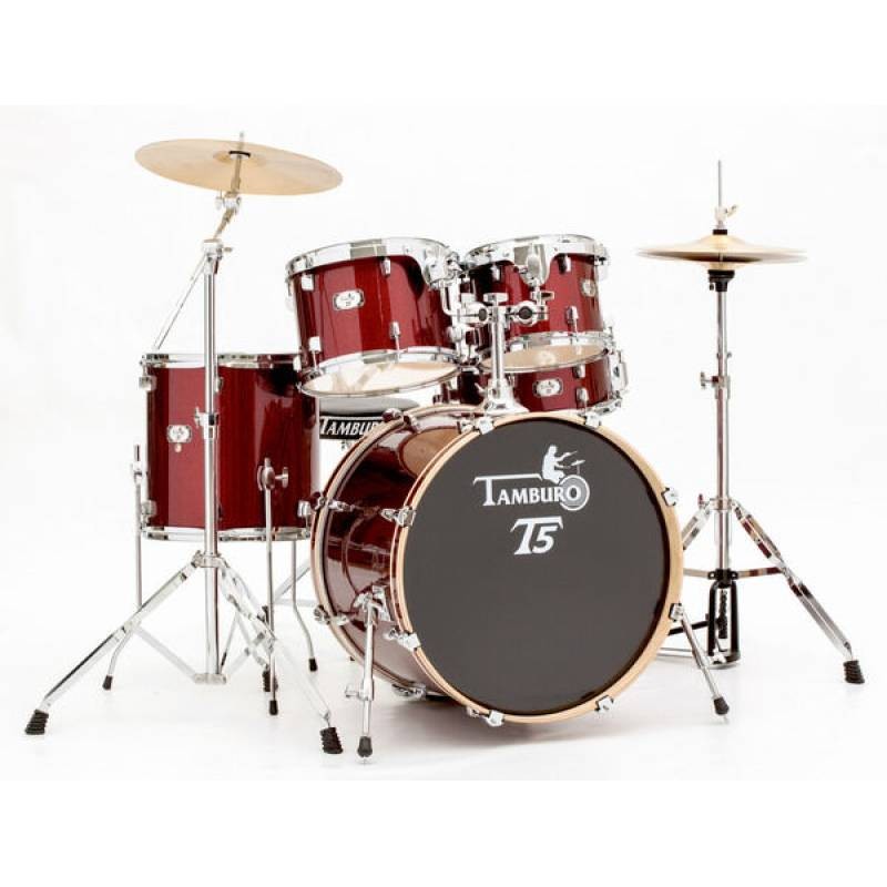 TAMBURO T5S20BSSK  BATTERIA ACUSTICA COMPLETA ROSSA SPARKLE TAMBURO T5S20BSSK  BATTERIA ACUSTICA COMPLETA ROSSA SPARKLE