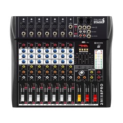 ITALIAN STAGE 2MIX8PRO(131) MIXER 8 CANALI CON EFFETTI ,USB E BLUETOOTH
