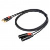 PROEL CHLP330LU3(12) CAVO 2  RCA A 2 XLR MASCHIO