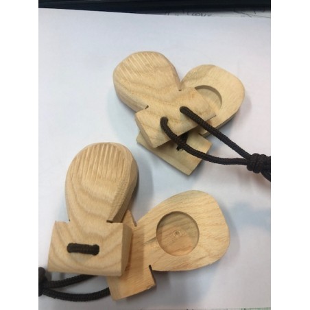 COPPIA CASTAGNETTE IN LEGNO ARTIGIANALI