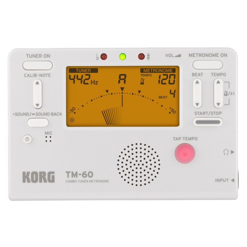 KORG TM60WH ACCORDATORE E METRONOMO MULTISTRUMENTO