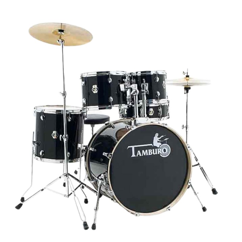 TAMBURO T5S18BSSK  BATTERIA ACUSTICA COMPLETA NERA SPARKLE TAMBURO T5S18BSSK  BATTERIA ACUSTICA COMPLETA NERA SPARKLE
