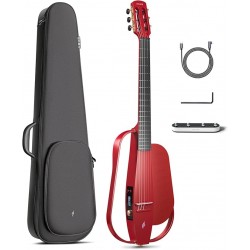 ENYA MUSIC NEXG-2N CHITARRA CLASSICA IN FIBRA DI CARBONIO CON AMPLIFICATORE INTEGRATO 80W MAX ROSSA