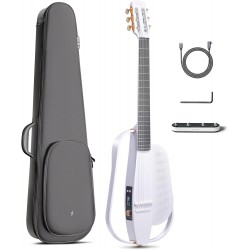 ENYA MUSIC NEXG-2N CHITARRA CLASSICA IN FIBRA DI CARBONIO CON AMPLIFICATORE INTEGRATO 80W MAX BIANCA
