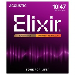 ELIXIR 11002 MUTA DI CORDE PER CHITARRA ACUSTICA 0.10-0.47